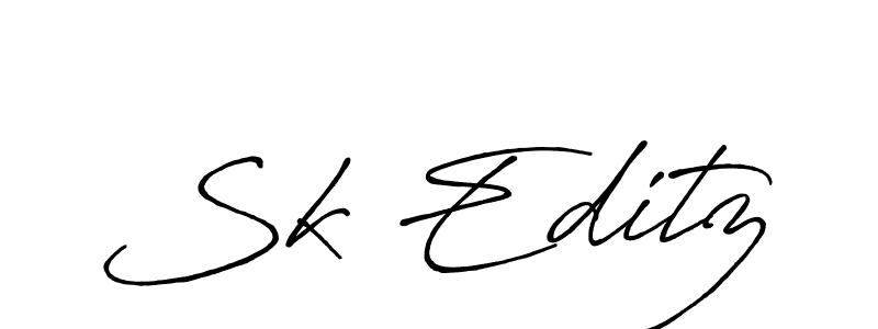 Sk Editz stylish signature style. Best Handwritten Sign (Antro_Vectra_Bolder) for my name. Handwritten Signature Collection Ideas for my name Sk Editz. Sk Editz signature style 7 images and pictures png