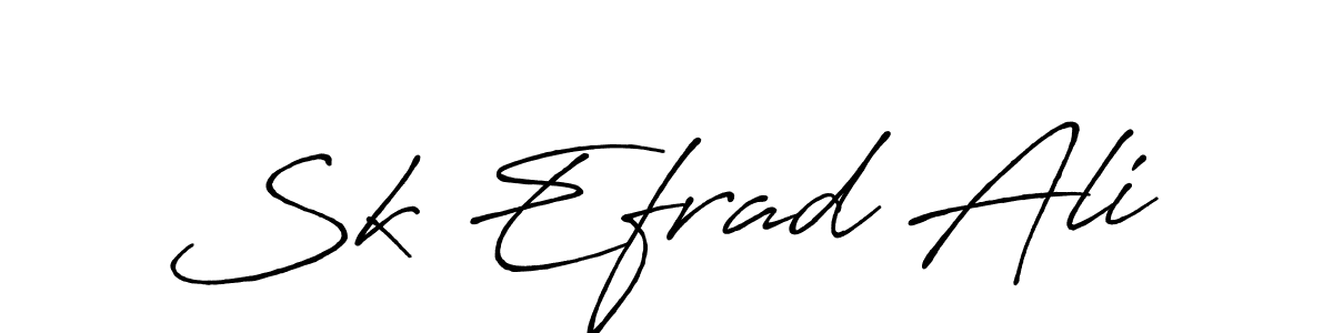 Make a beautiful signature design for name Sk Efrad Ali. With this signature (Antro_Vectra_Bolder) style, you can create a handwritten signature for free. Sk Efrad Ali signature style 7 images and pictures png