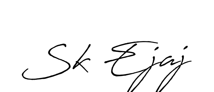 Sk Ejaj stylish signature style. Best Handwritten Sign (Antro_Vectra_Bolder) for my name. Handwritten Signature Collection Ideas for my name Sk Ejaj. Sk Ejaj signature style 7 images and pictures png