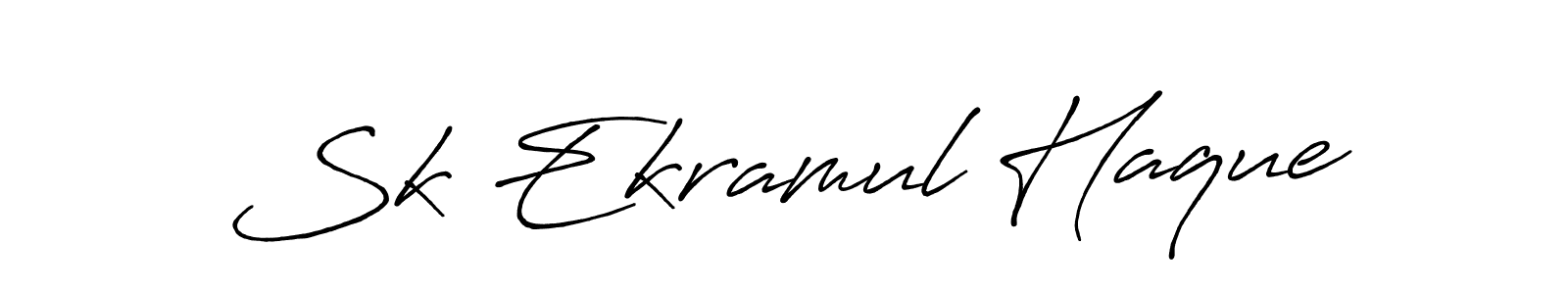 Create a beautiful signature design for name Sk Ekramul Haque. With this signature (Antro_Vectra_Bolder) fonts, you can make a handwritten signature for free. Sk Ekramul Haque signature style 7 images and pictures png