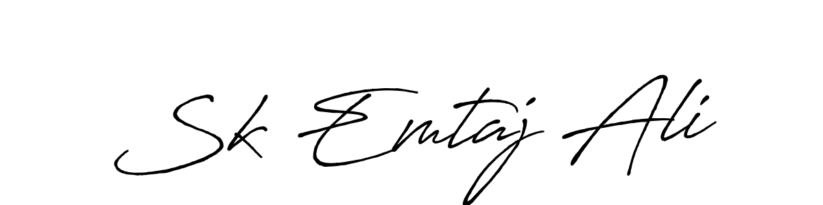 How to make Sk Emtaj Ali signature? Antro_Vectra_Bolder is a professional autograph style. Create handwritten signature for Sk Emtaj Ali name. Sk Emtaj Ali signature style 7 images and pictures png