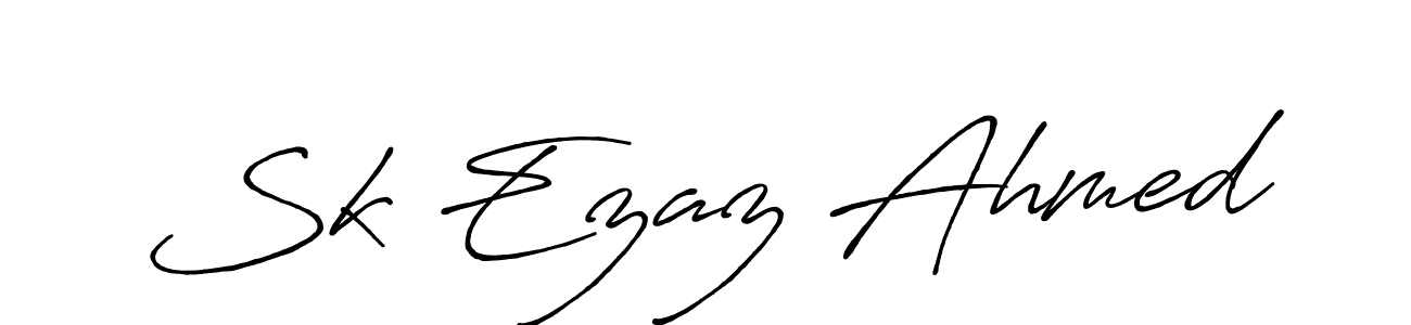 Antro_Vectra_Bolder is a professional signature style that is perfect for those who want to add a touch of class to their signature. It is also a great choice for those who want to make their signature more unique. Get Sk Ezaz Ahmed name to fancy signature for free. Sk Ezaz Ahmed signature style 7 images and pictures png