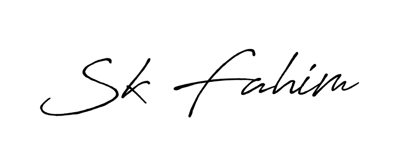 Create a beautiful signature design for name Sk Fahim. With this signature (Antro_Vectra_Bolder) fonts, you can make a handwritten signature for free. Sk Fahim signature style 7 images and pictures png
