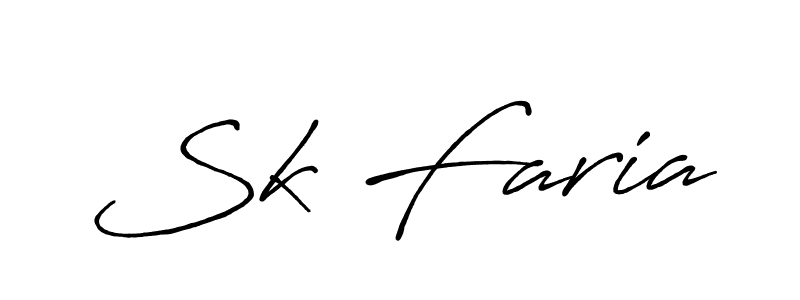Also we have Sk Faria name is the best signature style. Create professional handwritten signature collection using Antro_Vectra_Bolder autograph style. Sk Faria signature style 7 images and pictures png