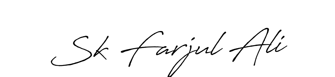 The best way (Antro_Vectra_Bolder) to make a short signature is to pick only two or three words in your name. The name Sk Farjul Ali include a total of six letters. For converting this name. Sk Farjul Ali signature style 7 images and pictures png