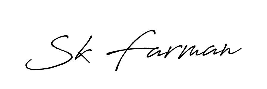 Use a signature maker to create a handwritten signature online. With this signature software, you can design (Antro_Vectra_Bolder) your own signature for name Sk Farman. Sk Farman signature style 7 images and pictures png