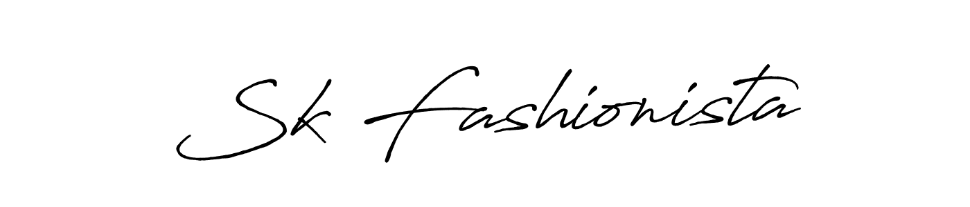 Make a beautiful signature design for name Sk Fashionista. With this signature (Antro_Vectra_Bolder) style, you can create a handwritten signature for free. Sk Fashionista signature style 7 images and pictures png