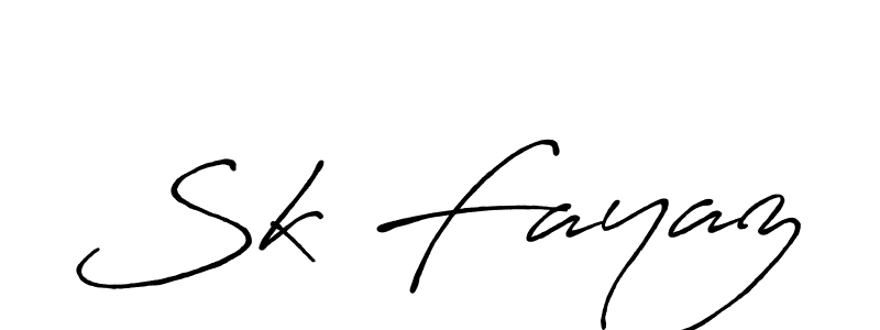 How to make Sk Fayaz signature? Antro_Vectra_Bolder is a professional autograph style. Create handwritten signature for Sk Fayaz name. Sk Fayaz signature style 7 images and pictures png