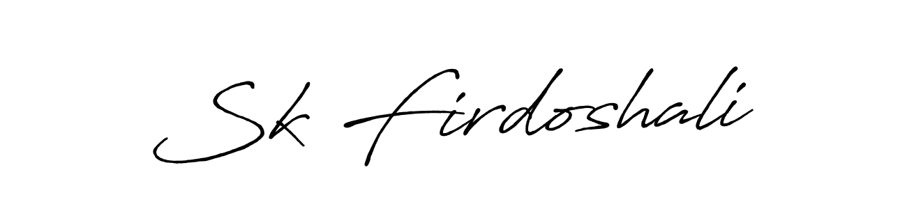 It looks lik you need a new signature style for name Sk Firdoshali. Design unique handwritten (Antro_Vectra_Bolder) signature with our free signature maker in just a few clicks. Sk Firdoshali signature style 7 images and pictures png