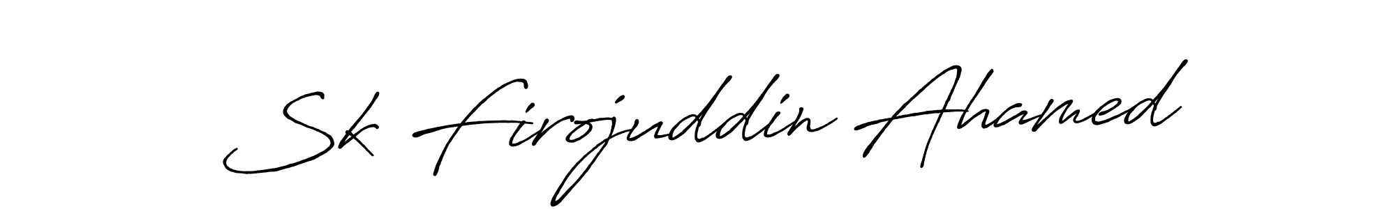 How to make Sk Firojuddin Ahamed name signature. Use Antro_Vectra_Bolder style for creating short signs online. This is the latest handwritten sign. Sk Firojuddin Ahamed signature style 7 images and pictures png