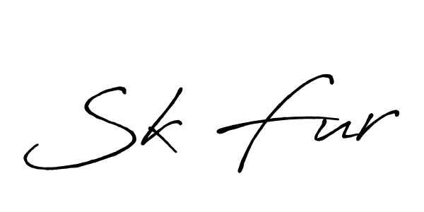 Make a beautiful signature design for name Sk Fur. With this signature (Antro_Vectra_Bolder) style, you can create a handwritten signature for free. Sk Fur signature style 7 images and pictures png