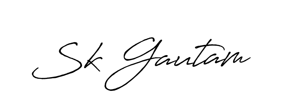 This is the best signature style for the Sk Gautam name. Also you like these signature font (Antro_Vectra_Bolder). Mix name signature. Sk Gautam signature style 7 images and pictures png