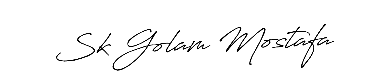 Sk Golam Mostafa stylish signature style. Best Handwritten Sign (Antro_Vectra_Bolder) for my name. Handwritten Signature Collection Ideas for my name Sk Golam Mostafa. Sk Golam Mostafa signature style 7 images and pictures png