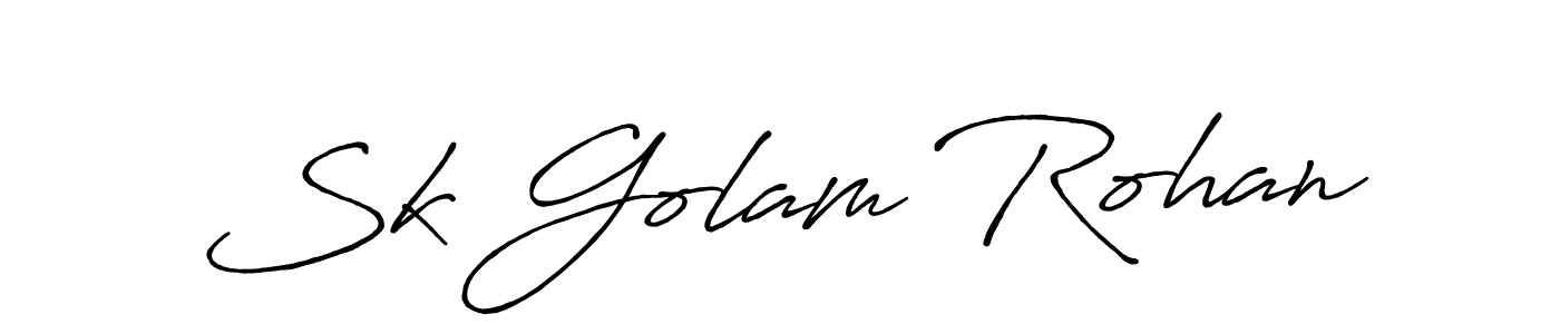 The best way (Antro_Vectra_Bolder) to make a short signature is to pick only two or three words in your name. The name Sk Golam Rohan include a total of six letters. For converting this name. Sk Golam Rohan signature style 7 images and pictures png