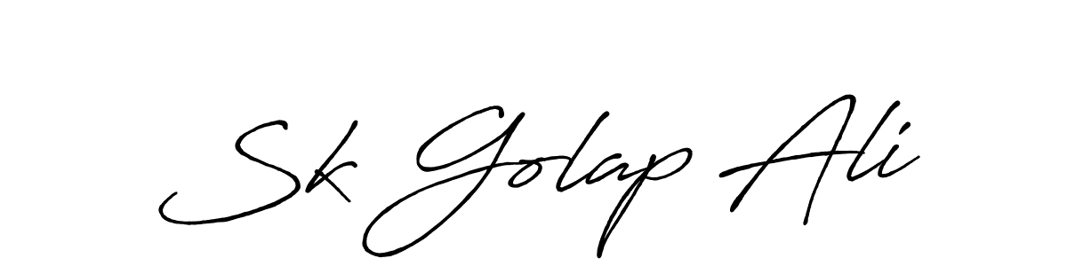 Also You can easily find your signature by using the search form. We will create Sk Golap Ali name handwritten signature images for you free of cost using Antro_Vectra_Bolder sign style. Sk Golap Ali signature style 7 images and pictures png