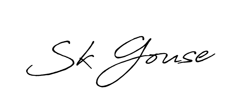Make a beautiful signature design for name Sk Gouse. With this signature (Antro_Vectra_Bolder) style, you can create a handwritten signature for free. Sk Gouse signature style 7 images and pictures png