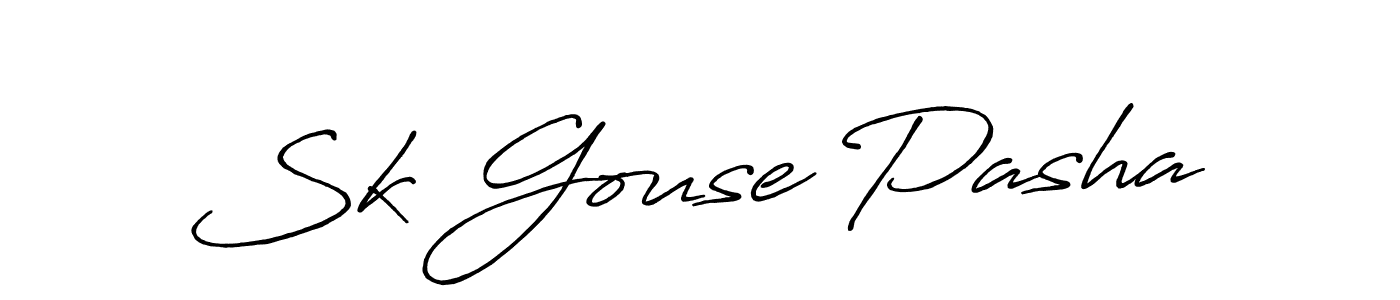 Make a beautiful signature design for name Sk Gouse Pasha. With this signature (Antro_Vectra_Bolder) style, you can create a handwritten signature for free. Sk Gouse Pasha signature style 7 images and pictures png