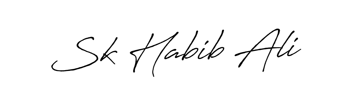 Design your own signature with our free online signature maker. With this signature software, you can create a handwritten (Antro_Vectra_Bolder) signature for name Sk Habib Ali. Sk Habib Ali signature style 7 images and pictures png