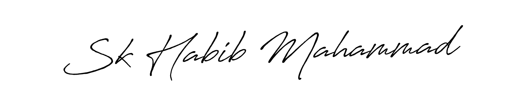 Create a beautiful signature design for name Sk Habib Mahammad. With this signature (Antro_Vectra_Bolder) fonts, you can make a handwritten signature for free. Sk Habib Mahammad signature style 7 images and pictures png