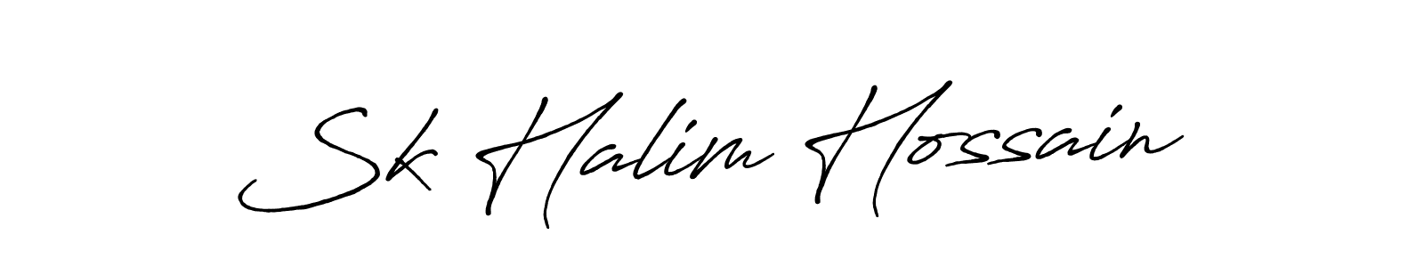 How to make Sk Halim Hossain signature? Antro_Vectra_Bolder is a professional autograph style. Create handwritten signature for Sk Halim Hossain name. Sk Halim Hossain signature style 7 images and pictures png