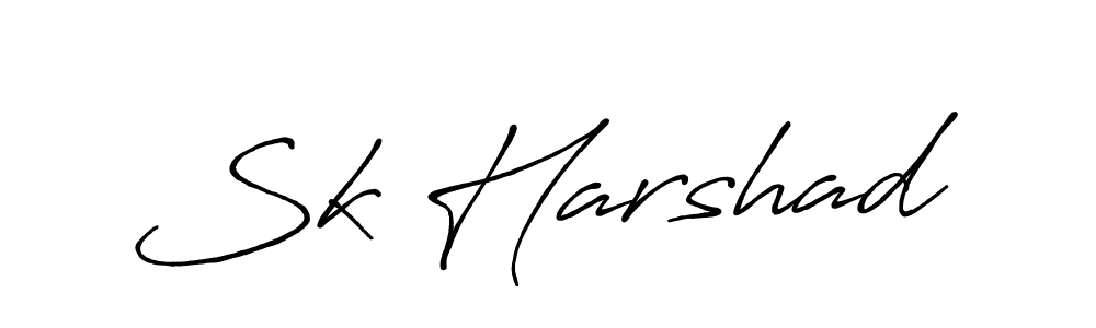 Design your own signature with our free online signature maker. With this signature software, you can create a handwritten (Antro_Vectra_Bolder) signature for name Sk Harshad. Sk Harshad signature style 7 images and pictures png