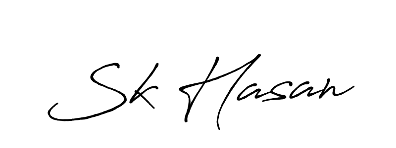 Also we have Sk Hasan name is the best signature style. Create professional handwritten signature collection using Antro_Vectra_Bolder autograph style. Sk Hasan signature style 7 images and pictures png