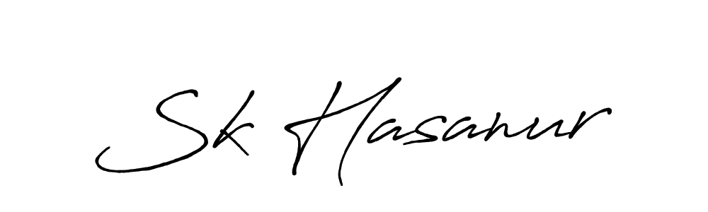 Make a beautiful signature design for name Sk Hasanur. With this signature (Antro_Vectra_Bolder) style, you can create a handwritten signature for free. Sk Hasanur signature style 7 images and pictures png