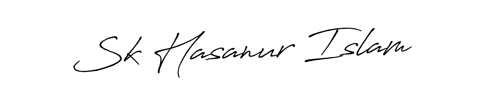 Create a beautiful signature design for name Sk Hasanur Islam. With this signature (Antro_Vectra_Bolder) fonts, you can make a handwritten signature for free. Sk Hasanur Islam signature style 7 images and pictures png