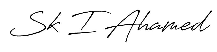 Get an exclusive digital autograph for Sk I Ahamed. The Antro_Vectra_Bolder typeface captures the charm of real penmanship on paper. Sk I Ahamed signature style 7 images and pictures png