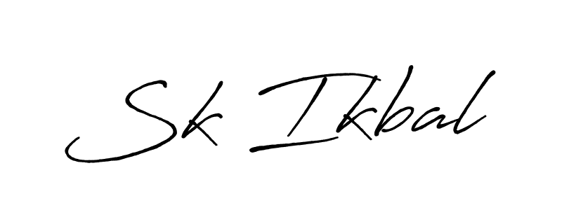 Also we have Sk Ikbal name is the best signature style. Create professional handwritten signature collection using Antro_Vectra_Bolder autograph style. Sk Ikbal signature style 7 images and pictures png