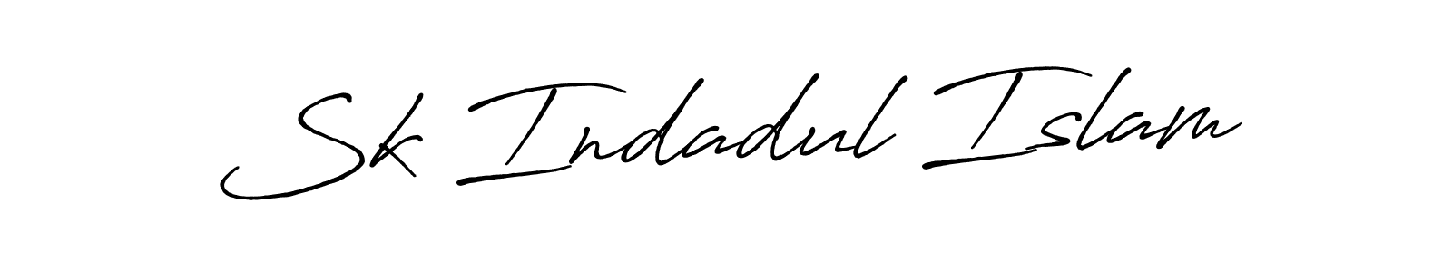This is the best signature style for the Sk Indadul Islam name. Also you like these signature font (Antro_Vectra_Bolder). Mix name signature. Sk Indadul Islam signature style 7 images and pictures png