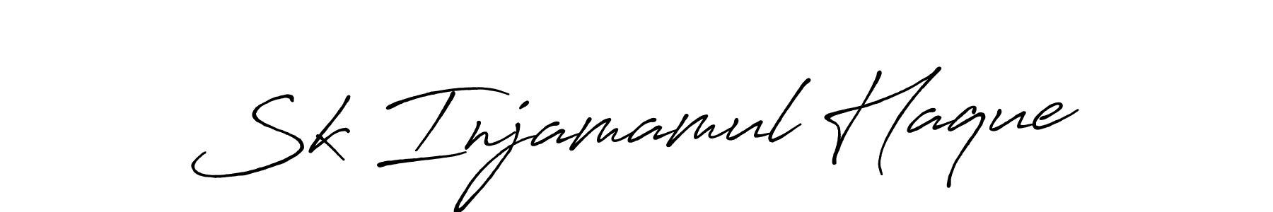 Make a beautiful signature design for name Sk Injamamul Haque. With this signature (Antro_Vectra_Bolder) style, you can create a handwritten signature for free. Sk Injamamul Haque signature style 7 images and pictures png