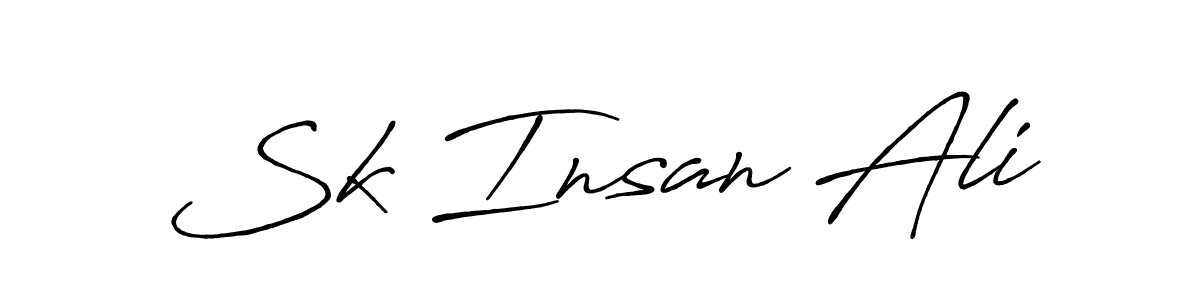 How to make Sk Insan Ali signature? Antro_Vectra_Bolder is a professional autograph style. Create handwritten signature for Sk Insan Ali name. Sk Insan Ali signature style 7 images and pictures png
