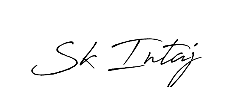 Make a beautiful signature design for name Sk Intaj. Use this online signature maker to create a handwritten signature for free. Sk Intaj signature style 7 images and pictures png