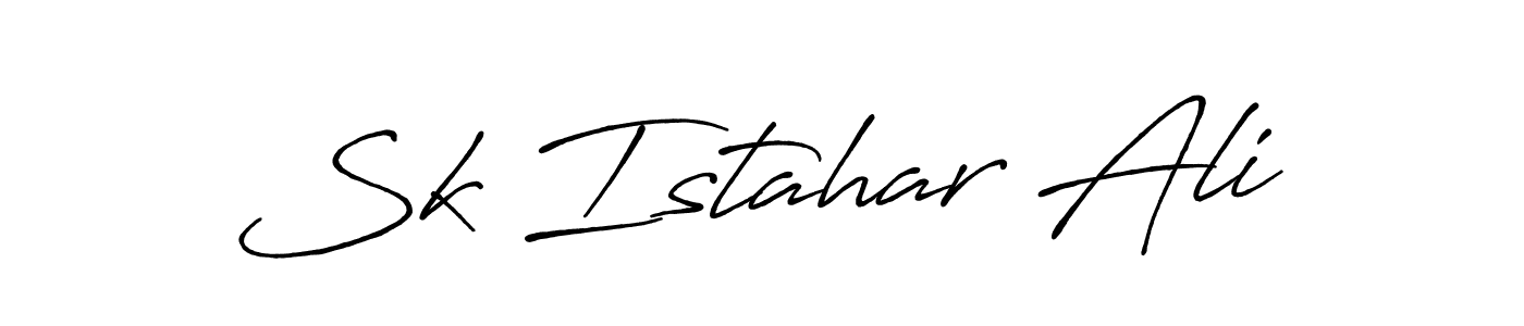 Sk Istahar Ali stylish signature style. Best Handwritten Sign (Antro_Vectra_Bolder) for my name. Handwritten Signature Collection Ideas for my name Sk Istahar Ali. Sk Istahar Ali signature style 7 images and pictures png