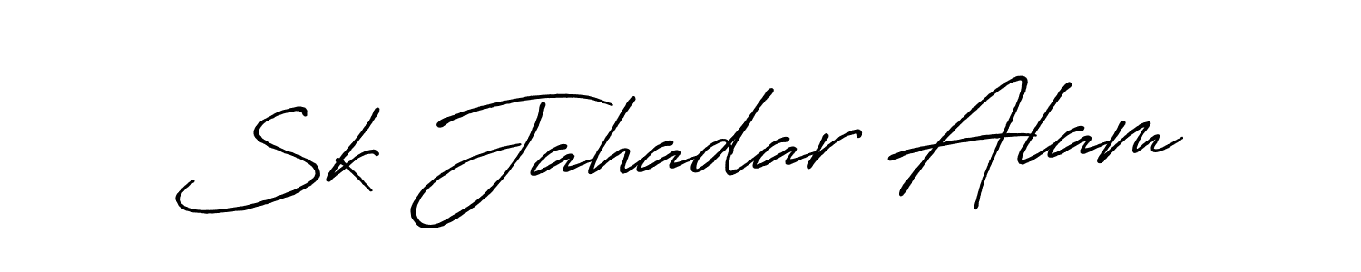 Make a beautiful signature design for name Sk Jahadar Alam. With this signature (Antro_Vectra_Bolder) style, you can create a handwritten signature for free. Sk Jahadar Alam signature style 7 images and pictures png