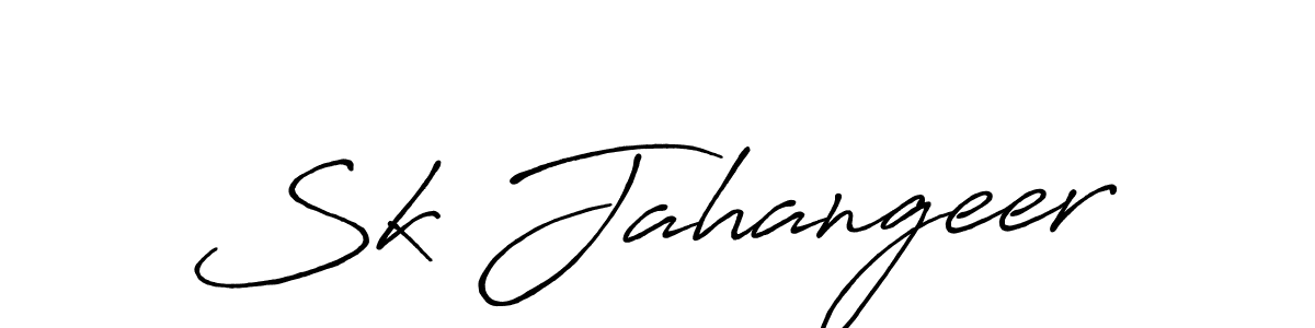 How to make Sk Jahangeer name signature. Use Antro_Vectra_Bolder style for creating short signs online. This is the latest handwritten sign. Sk Jahangeer signature style 7 images and pictures png