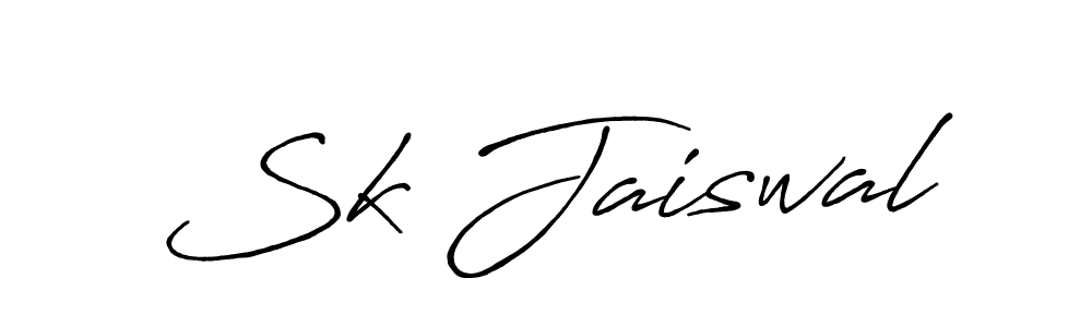 Make a beautiful signature design for name Sk Jaiswal. With this signature (Antro_Vectra_Bolder) style, you can create a handwritten signature for free. Sk Jaiswal signature style 7 images and pictures png
