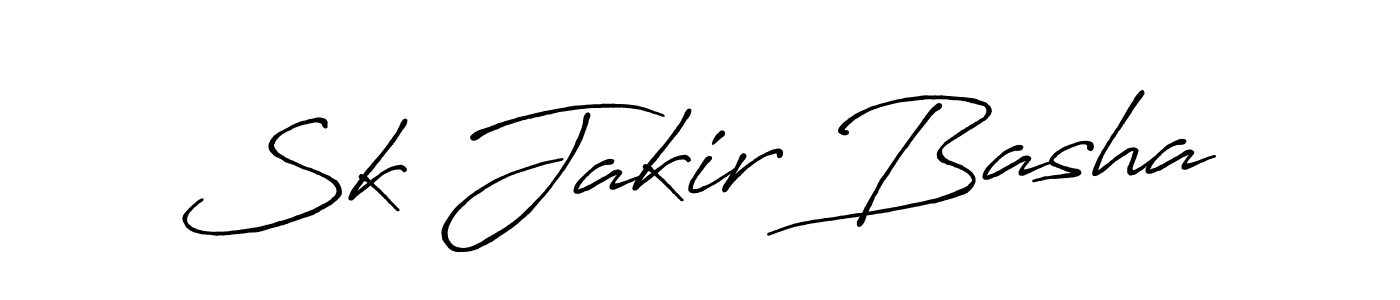 How to make Sk Jakir Basha name signature. Use Antro_Vectra_Bolder style for creating short signs online. This is the latest handwritten sign. Sk Jakir Basha signature style 7 images and pictures png