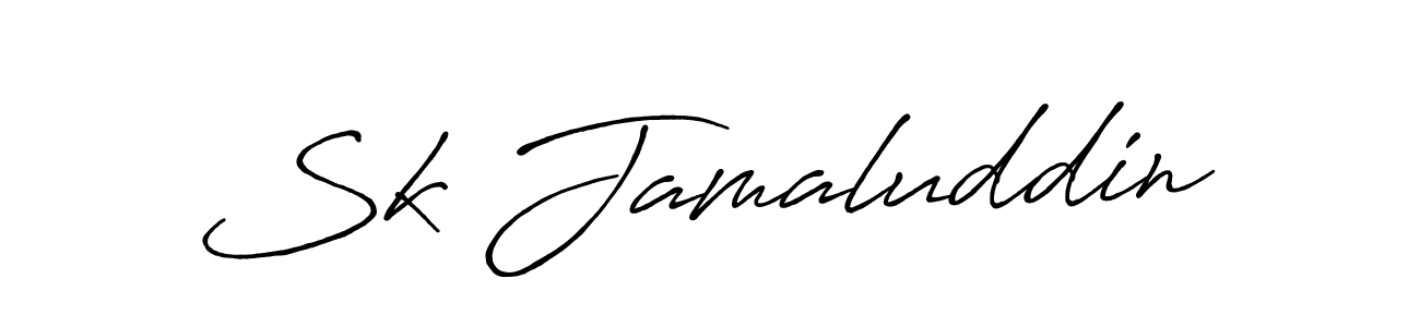 How to make Sk Jamaluddin name signature. Use Antro_Vectra_Bolder style for creating short signs online. This is the latest handwritten sign. Sk Jamaluddin signature style 7 images and pictures png