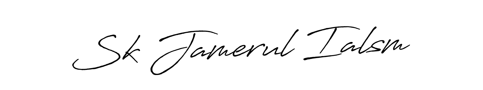 if you are searching for the best signature style for your name Sk Jamerul Ialsm. so please give up your signature search. here we have designed multiple signature styles  using Antro_Vectra_Bolder. Sk Jamerul Ialsm signature style 7 images and pictures png