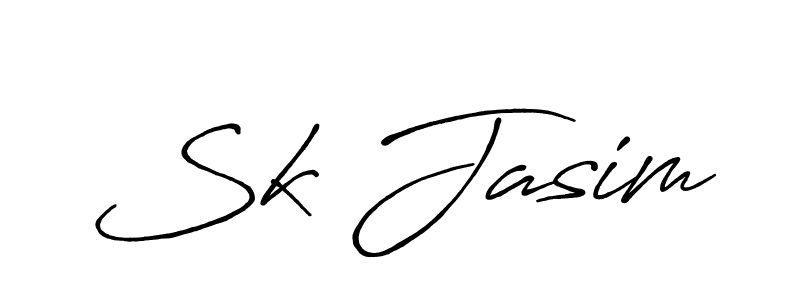 How to make Sk Jasim name signature. Use Antro_Vectra_Bolder style for creating short signs online. This is the latest handwritten sign. Sk Jasim signature style 7 images and pictures png