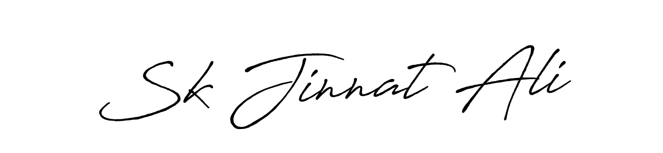 This is the best signature style for the Sk Jinnat Ali name. Also you like these signature font (Antro_Vectra_Bolder). Mix name signature. Sk Jinnat Ali signature style 7 images and pictures png