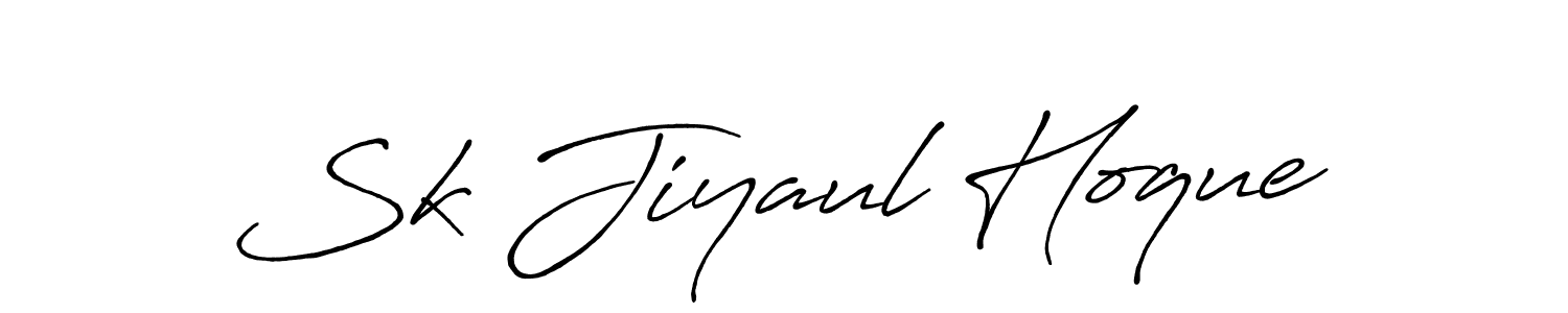 Design your own signature with our free online signature maker. With this signature software, you can create a handwritten (Antro_Vectra_Bolder) signature for name Sk Jiyaul Hoque. Sk Jiyaul Hoque signature style 7 images and pictures png