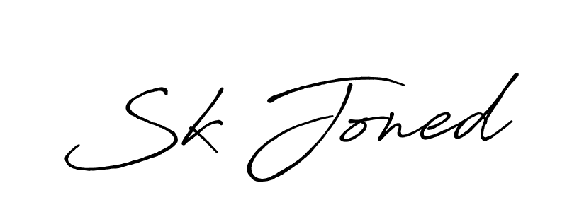 Design your own signature with our free online signature maker. With this signature software, you can create a handwritten (Antro_Vectra_Bolder) signature for name Sk Joned. Sk Joned signature style 7 images and pictures png