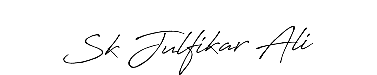 Make a beautiful signature design for name Sk Julfikar Ali. With this signature (Antro_Vectra_Bolder) style, you can create a handwritten signature for free. Sk Julfikar Ali signature style 7 images and pictures png