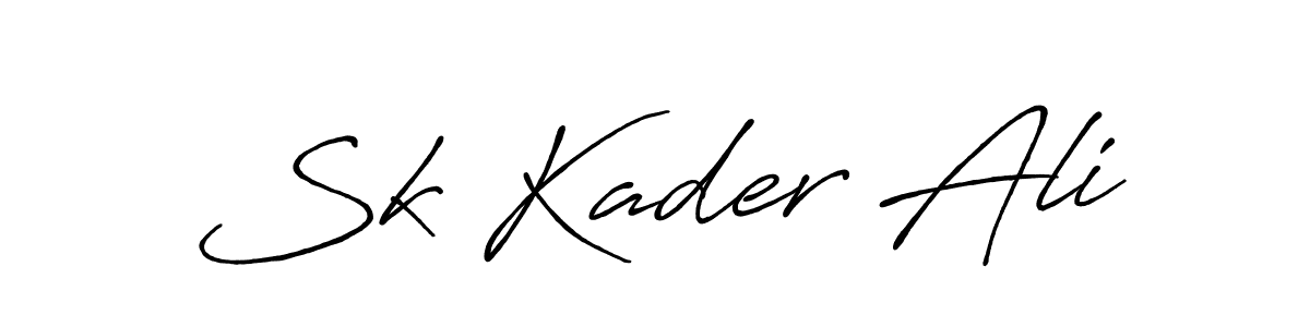 Also we have Sk Kader Ali name is the best signature style. Create professional handwritten signature collection using Antro_Vectra_Bolder autograph style. Sk Kader Ali signature style 7 images and pictures png
