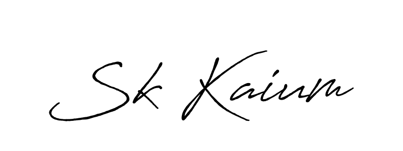 How to make Sk Kaium signature? Antro_Vectra_Bolder is a professional autograph style. Create handwritten signature for Sk Kaium name. Sk Kaium signature style 7 images and pictures png