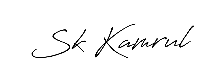 Use a signature maker to create a handwritten signature online. With this signature software, you can design (Antro_Vectra_Bolder) your own signature for name Sk Kamrul. Sk Kamrul signature style 7 images and pictures png