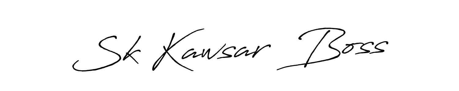 Make a beautiful signature design for name Sk Kawsar  Boss. With this signature (Antro_Vectra_Bolder) style, you can create a handwritten signature for free. Sk Kawsar  Boss signature style 7 images and pictures png